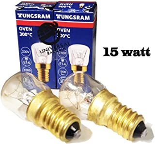 GE by Universal Bargain - Bombillas para lampara de sal (15 W- SES E14- rosca pequena- > 300 ºC- apto para microondas- horno- sal)