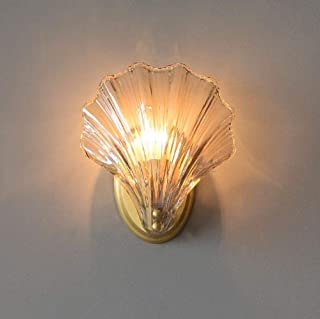 Lampara de cobre minimalista con cuenco de vidrio Lampara de estilo americano para sala de estar. estudio