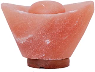 Lampara de sal de roca de cristal del Himalaya 100- original Lampara de sal de lingote de 2-3 kg- adecuada para luz nocturna de varias ocasiones
