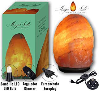 MAGIC SALT LIGHTING FOR YOUR SOUL-Lampara de Sal del Himalaya 2-3 kg con regulador y bombilla led.