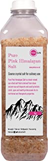 PINK SUN Sal Rosa Himalaya Gruesa 1kg en Roca Comestible Para Cocinar Alimentaria Sin Refinar Ecologica - Natural Pink Himalayan Salt 1000g Edible Coarse Crystal Salt