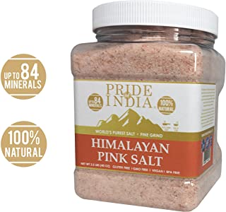 Pride Of India sal pura rosa del Himalaya enriquecido w - 84+- fino mineral natural molido 2-5 lbs (40 oz) tarro