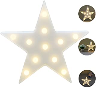 REKYO Carpa De Luz Nocturna- Lindas Lamparas LED De Pared- Sala Luz Decorativa De La Sala De Navidad Decorativos Mesa Lampara Animo Luces Lampara Infantil (Estrellas)