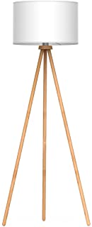 Tomons Lampara de suelo Lampara de Pie Lampara vertical en madera con tripode removible para sala de estar- dormitorio- estudio- Estilo nordico